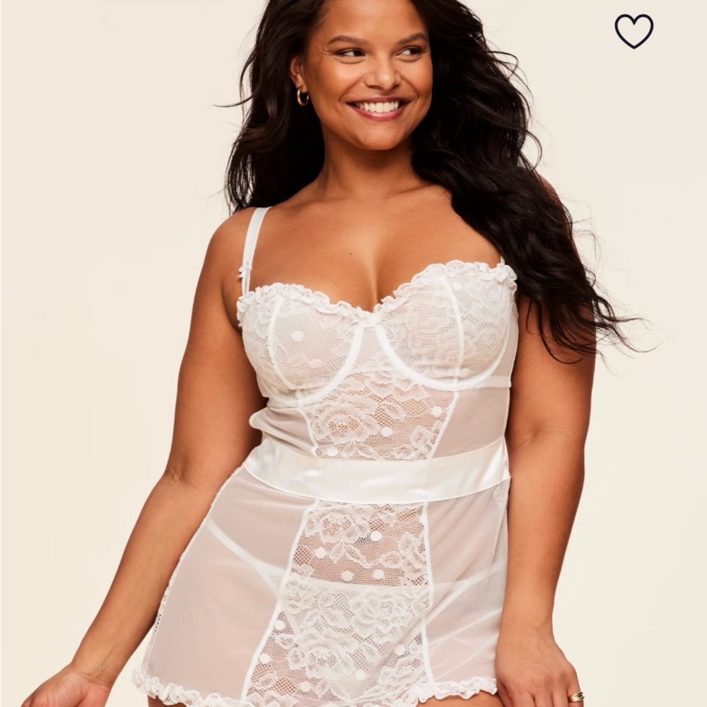 Adore Me White Lace Etty Unlined Plus 3x